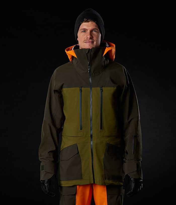 The North Face Μπουφαν Του Σκι Ελιά Πρασινο/Πορτοκαλι Ανδρικα A-Cad Futurelight™ - Greece 7213VJPTL